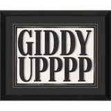 Paragon Giddy Upppp Black 18 X 22 X 2 Wall Art