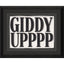 Paragon Giddy Upppp Black 18 X 22 X 2 Wall Art