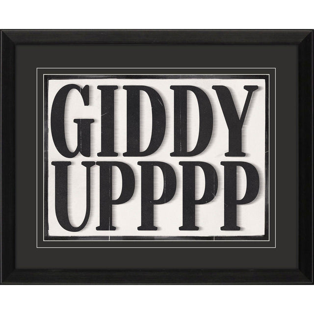 Paragon Giddy Upppp Black 18 X 22 X 2 Wall Art