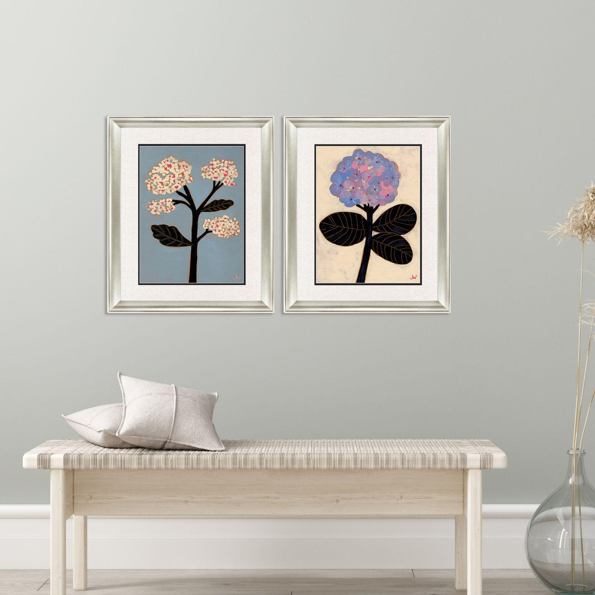 Paragon Pastel Garden I S/2 Black 23 X 19 X 1 Wall Art
