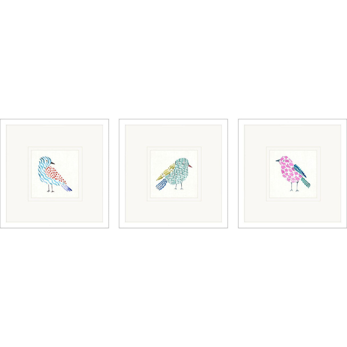 Paragon Conversation Birds I S/3 Multi 17 X 17 X 2 Wall Art
