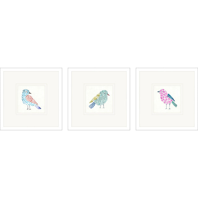 Paragon Conversation Birds I S/3 Multi 17 X 17 X 2 Wall Art