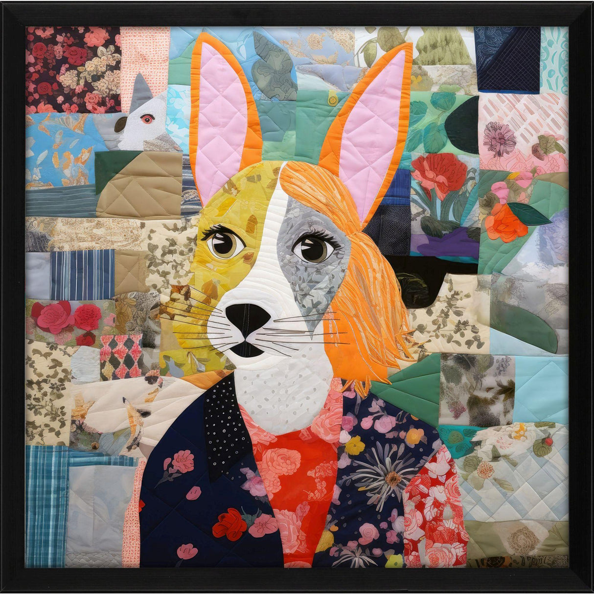 Paragon Patchwork Dog II Multi 26 X 26 X 2 Wall Art