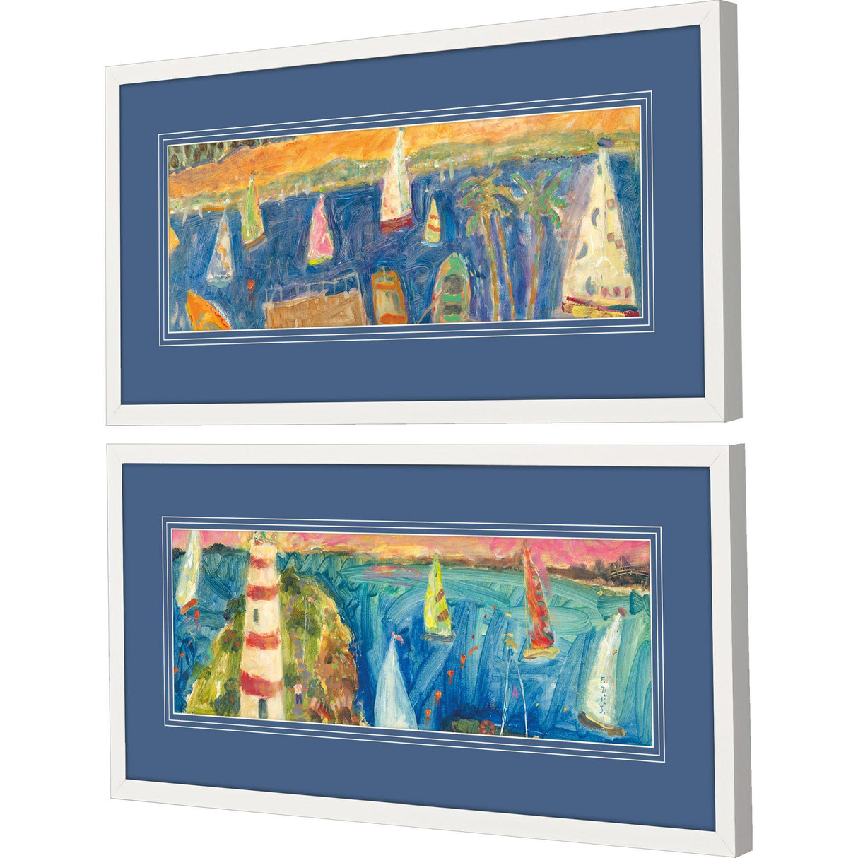 Paragon Sitting on the Dock S/2 Blue 15 X 31 X 2 Wall Art