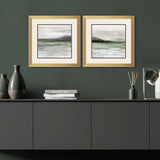 Paragon Gentle Calm Horizon S/2 Green 18 X 18 X 2 Wall Art