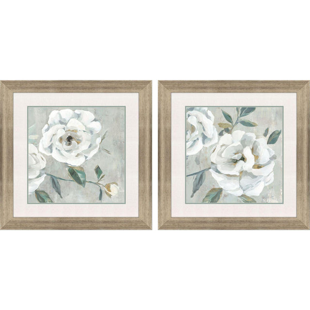 Paragon White Florals S/2 Gray 29 X 29 X 2 Wall Art
