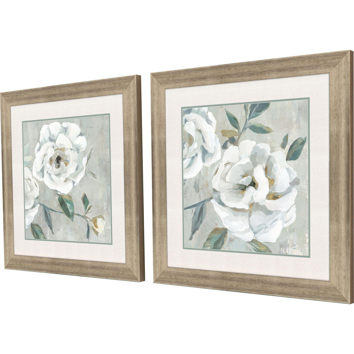 Paragon White Florals S/2 Gray 29 X 29 X 2 Wall Art