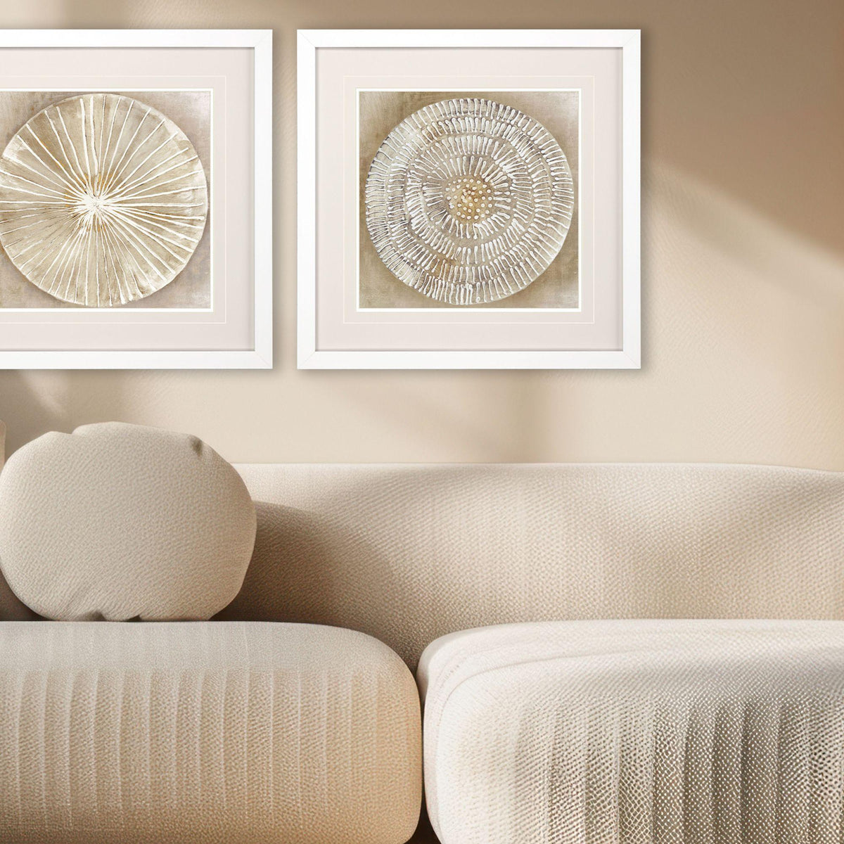 Paragon Emboss Beauty II Beige 30 X 30 X 2 Wall Art