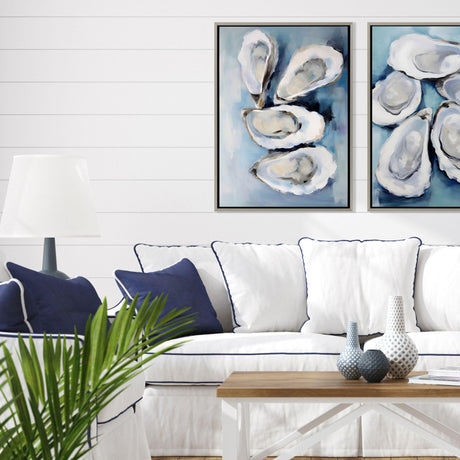 Paragon Four Oysters Blue 36 X 26 X 2 Wall Art
