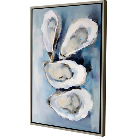 Paragon Four Oysters Blue 36 X 26 X 2 Wall Art