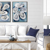 Paragon Five Oysters Blue 36 X 26 X 2 Wall Art