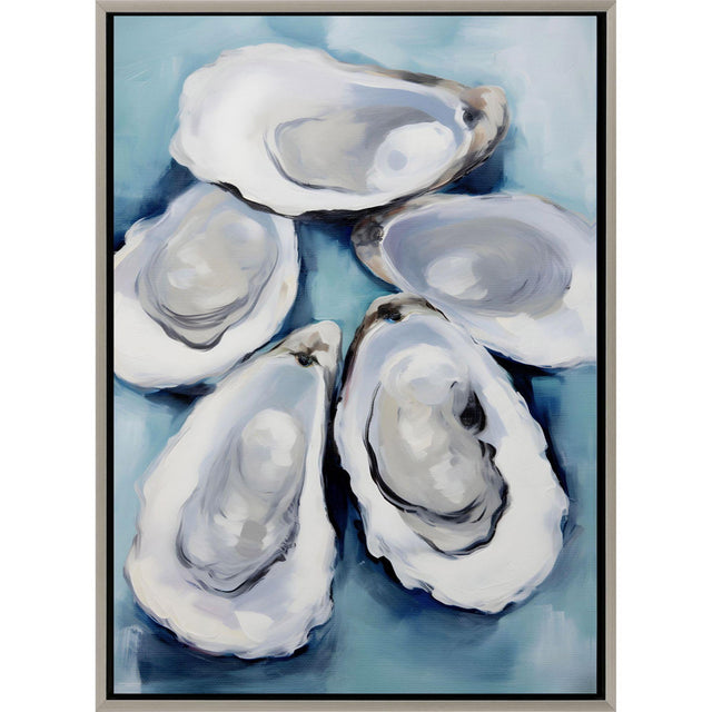 Paragon Five Oysters Blue 36 X 26 X 2 Wall Art