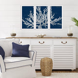 Paragon Coastal Coral S/3 Blue 25 X 13 X 2 Wall Art
