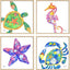 Paragon Nassau Sea Life S/4 Multi 08 X 08 X 1 Wall Art