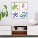 Paragon Nassau Sea Life S/4 Multi 08 X 08 X 1 Wall Art
