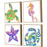 Paragon Nassau Sea Life S/4 Multi 08 X 08 X 1 Wall Art