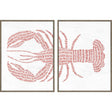 Paragon Spotted Lobster S/2 Red 16 X 12 X 2 Wall Art