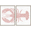 Paragon Spotted Lobster S/2 Red 16 X 12 X 2 Wall Art