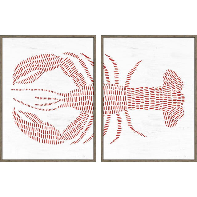 Paragon Spotted Lobster S/2 Red 16 X 12 X 2 Wall Art