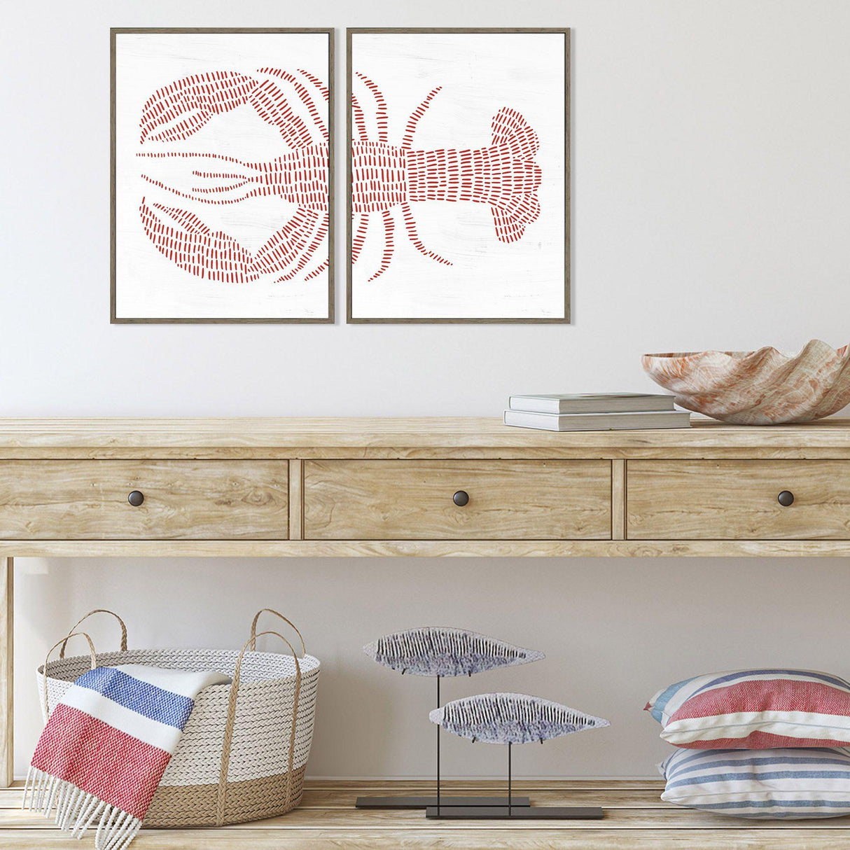 Paragon Spotted Lobster S/2 Red 16 X 12 X 2 Wall Art