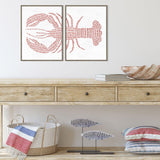 Paragon Spotted Lobster S/2 Red 16 X 12 X 2 Wall Art