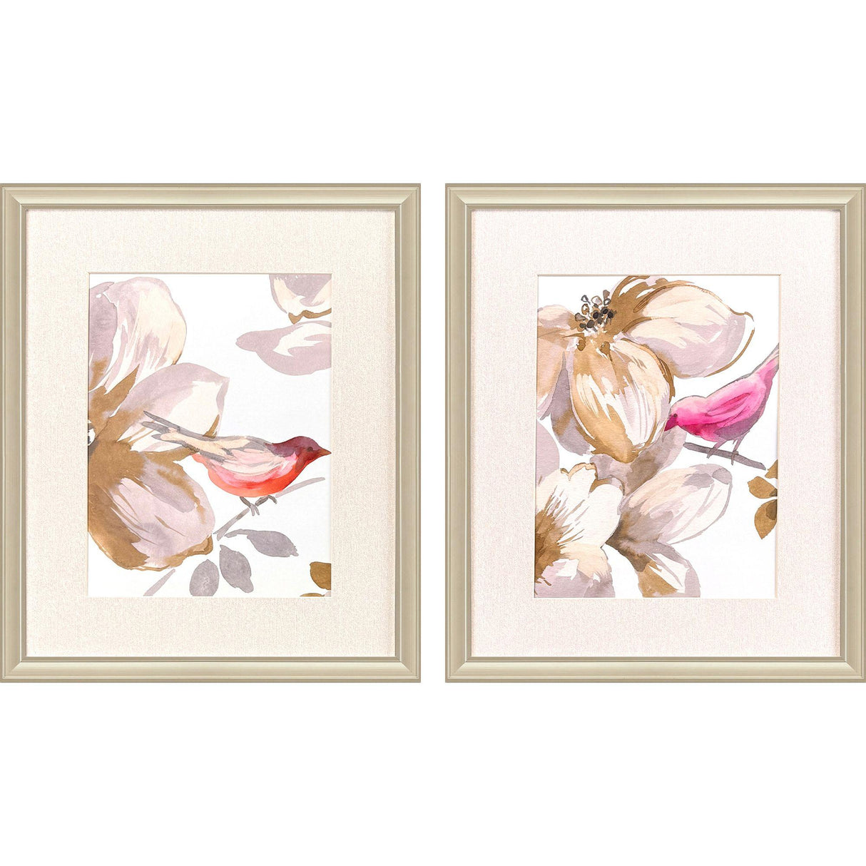 Paragon Bird Chatter S/2 Pink 24 X 20 X 1 Wall Art