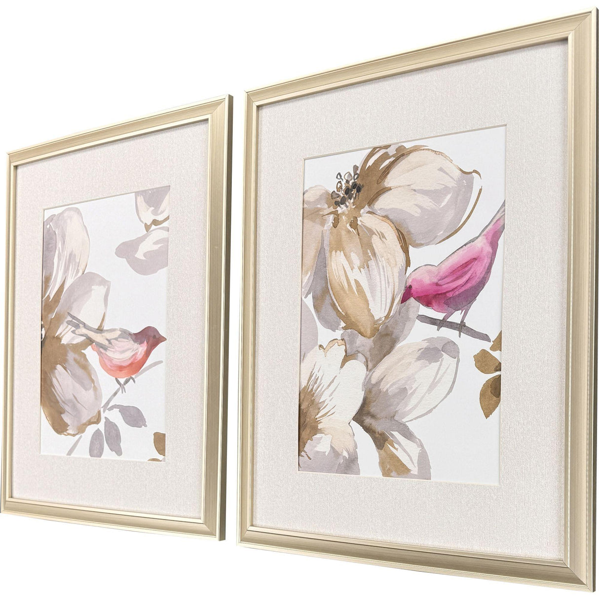 Paragon Bird Chatter S/2 Pink 24 X 20 X 1 Wall Art