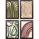 Paragon Organic Abstracts S/4 Red 17 X 12 X 2 Wall Art
