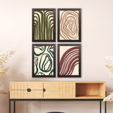 Paragon Organic Abstracts S/4 Red 17 X 12 X 2 Wall Art