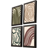 Paragon Organic Abstracts S/4 Red 17 X 12 X 2 Wall Art