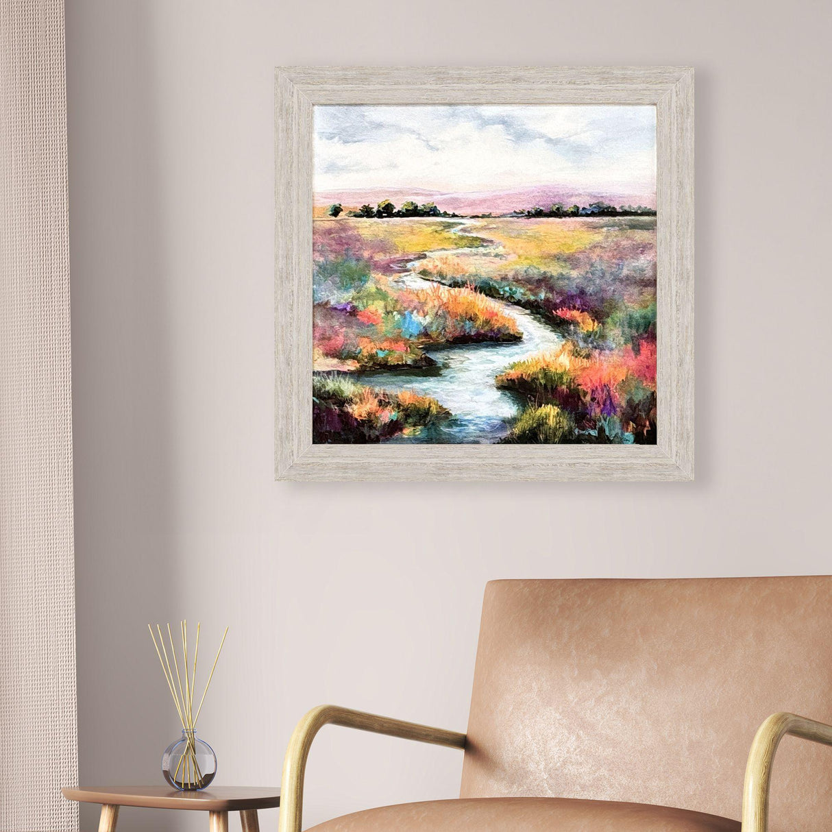 Paragon Meandering Stream Multi 28 X 28 X 2 Wall Art