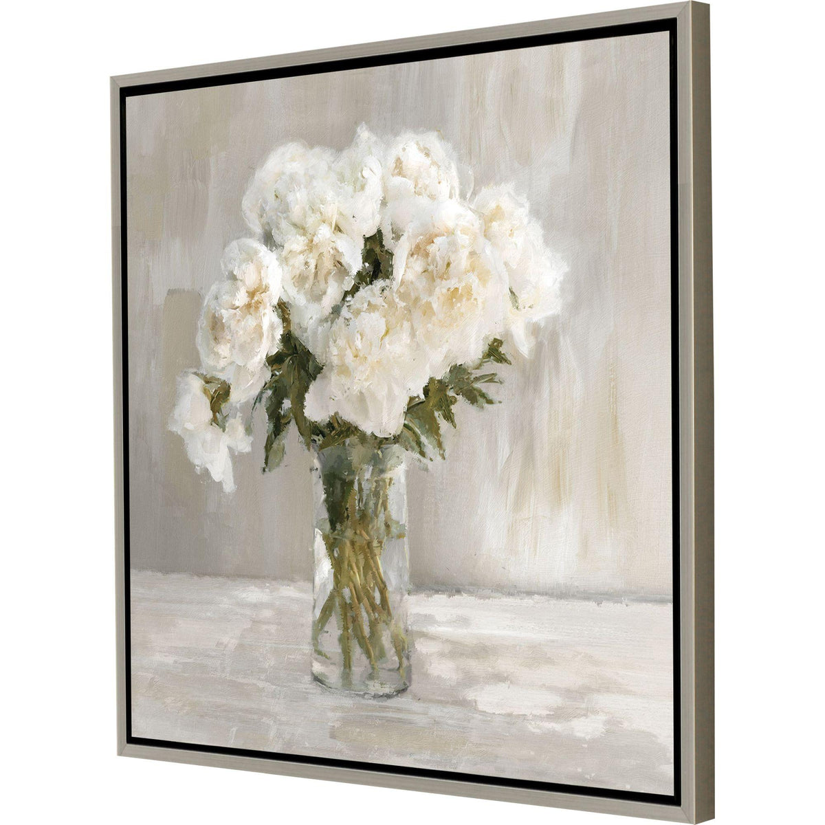 Paragon White Flower Bouquet White 30 X 30 X 2 Wall Art