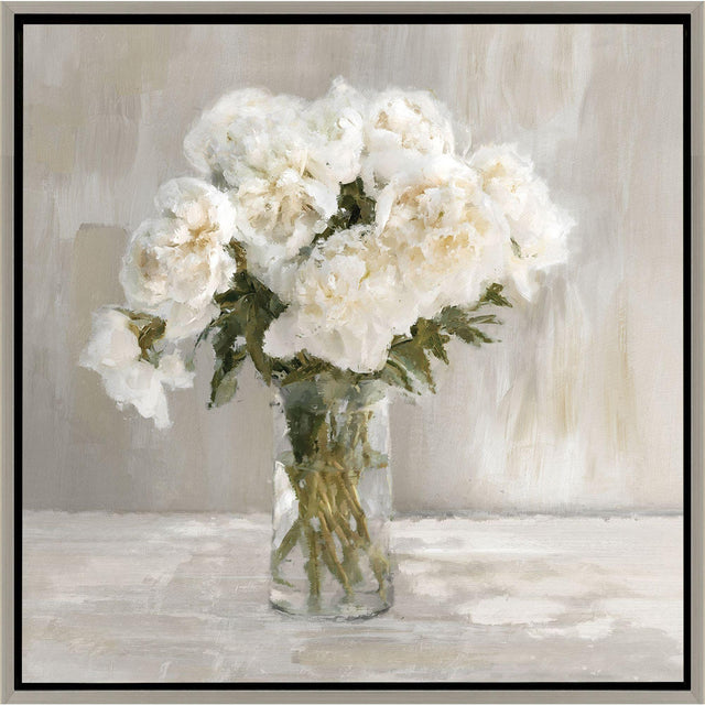 Paragon White Flower Bouquet White 30 X 30 X 2 Wall Art