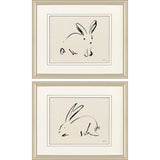 Paragon Illustrative Bunny S/2 Beige 18 X 22 X 1 Wall Art