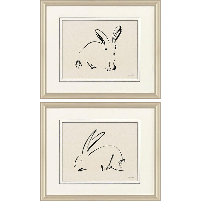 Paragon Illustrative Bunny S/2 Beige 18 X 22 X 1 Wall Art