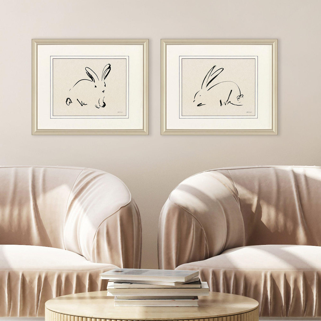 Paragon Illustrative Bunny S/2 Beige 18 X 22 X 1 Wall Art