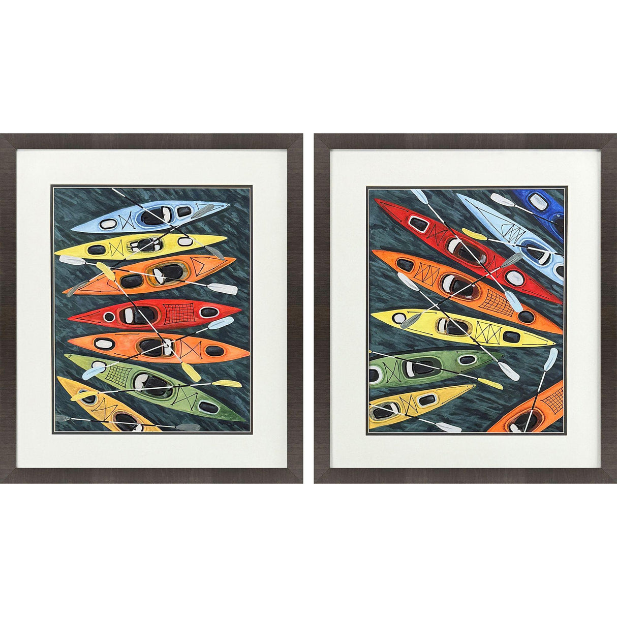 Paragon Colorful Kayaks S/2 Blue 28 X 24 X 2 Wall Art