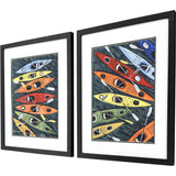 Paragon Colorful Kayaks S/2 Blue 28 X 24 X 2 Wall Art