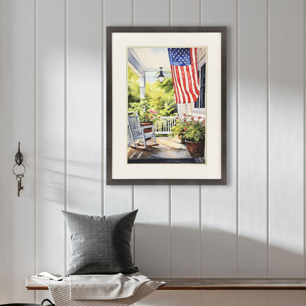 Paragon Vintage Porch I Blue 32 X 24 X 2 Wall Art