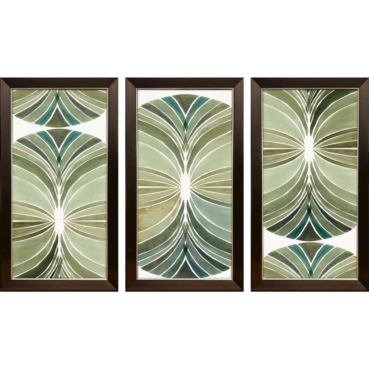 Paragon Palm Art Deco S/3 Green 27 X 15 X 1 Wall Art