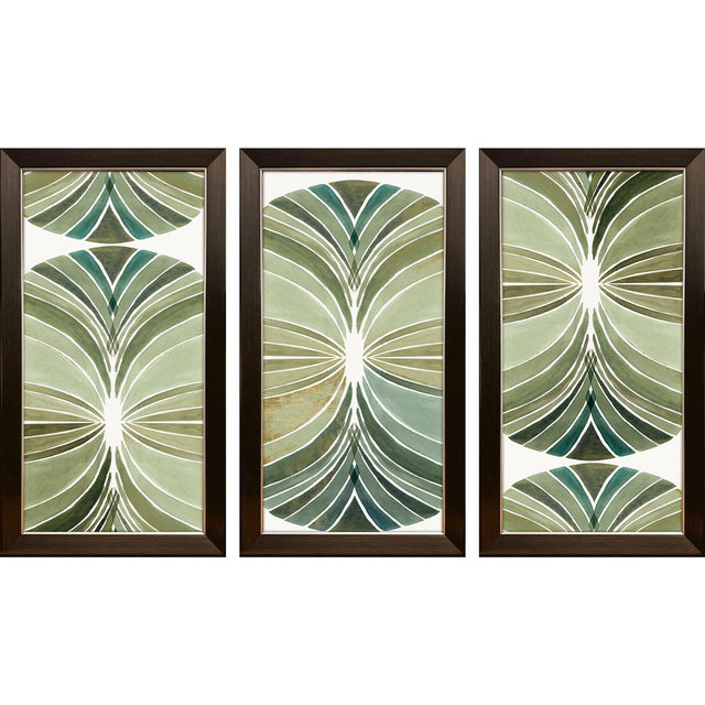 Paragon Palm Art Deco S/3 Green 27 X 15 X 1 Wall Art