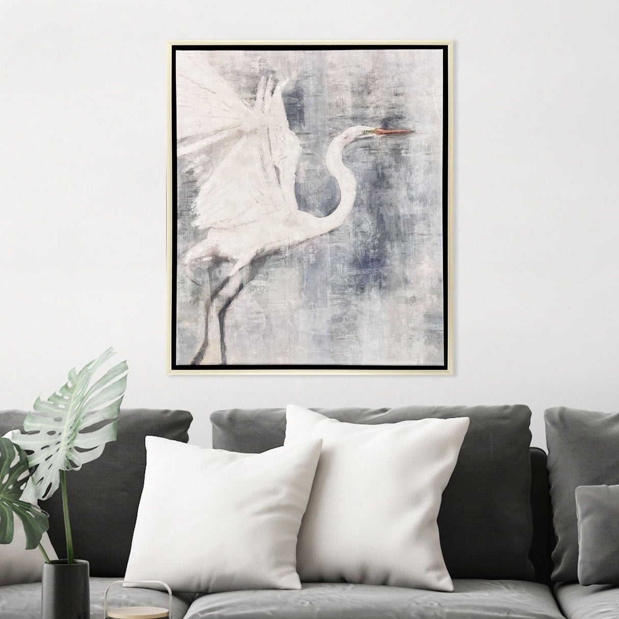 Paragon Glacier Heron I Gray 36 X 30 X 2 Wall Art