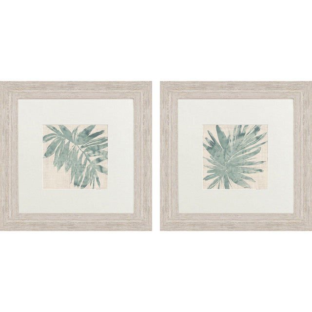 Paragon Burlap Ocean Palm I S/2 Green 22 X 22 X 2 Wall Art