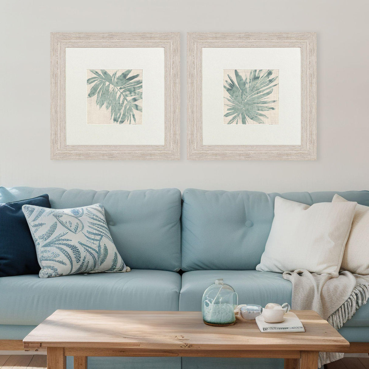 Paragon Burlap Ocean Palm I S/2 Green 22 X 22 X 2 Wall Art