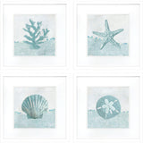 Paragon Coastal Mosaic S/4 Blue 19 X 19 X 2 Wall Art