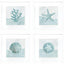 Paragon Coastal Mosaic S/4 Blue 19 X 19 X 2 Wall Art