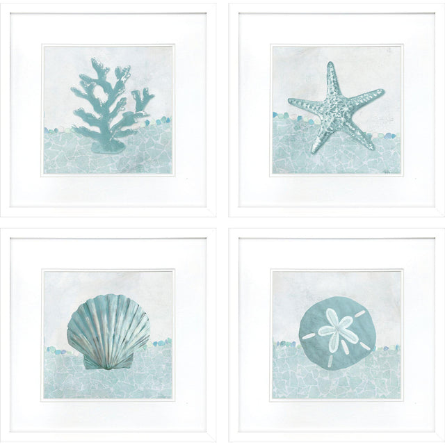 Paragon Coastal Mosaic S/4 Blue 19 X 19 X 2 Wall Art