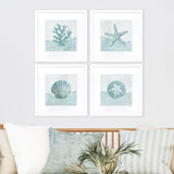 Paragon Coastal Mosaic S/4 Blue 19 X 19 X 2 Wall Art