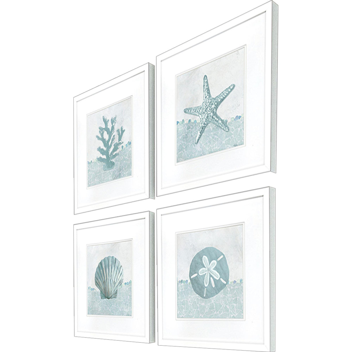 Paragon Coastal Mosaic S/4 Blue 19 X 19 X 2 Wall Art