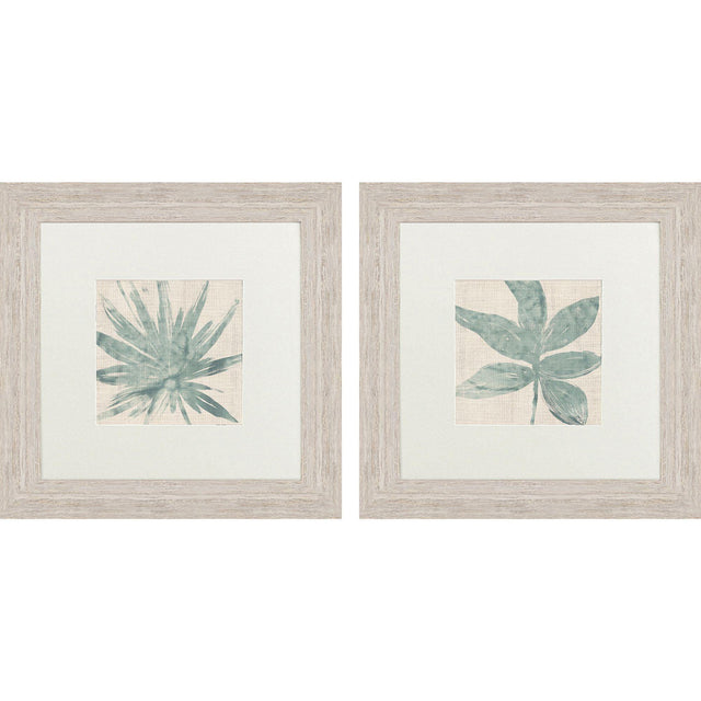 Paragon Burlap Ocean Palm II S/2 Green 22 X 22 X 2 Wall Art